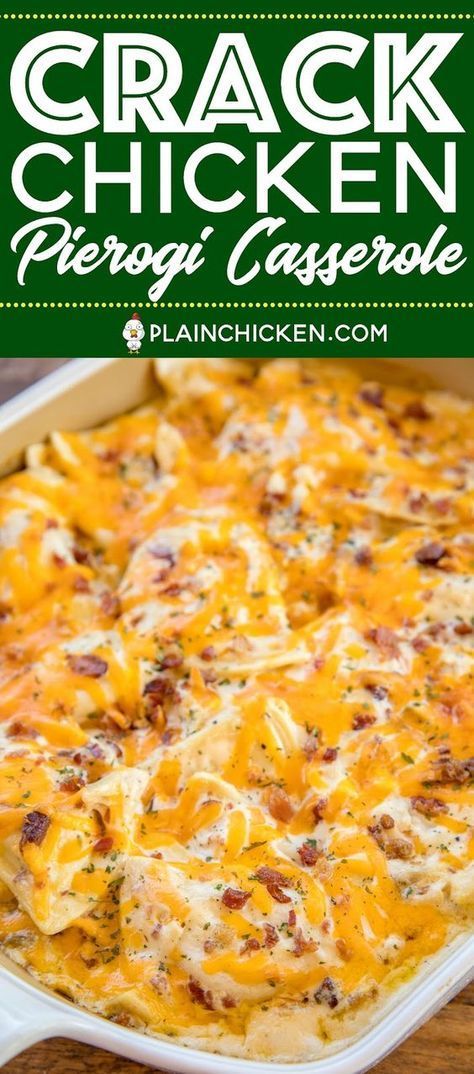 Chicken Pierogi Casserole, Frozen Pierogies, Pierogi Casserole, Salsa Alfredo, Perogies Recipe, Pierogi Recipe, Ranch Dressing Mix, Bacon Cheddar, Kielbasa