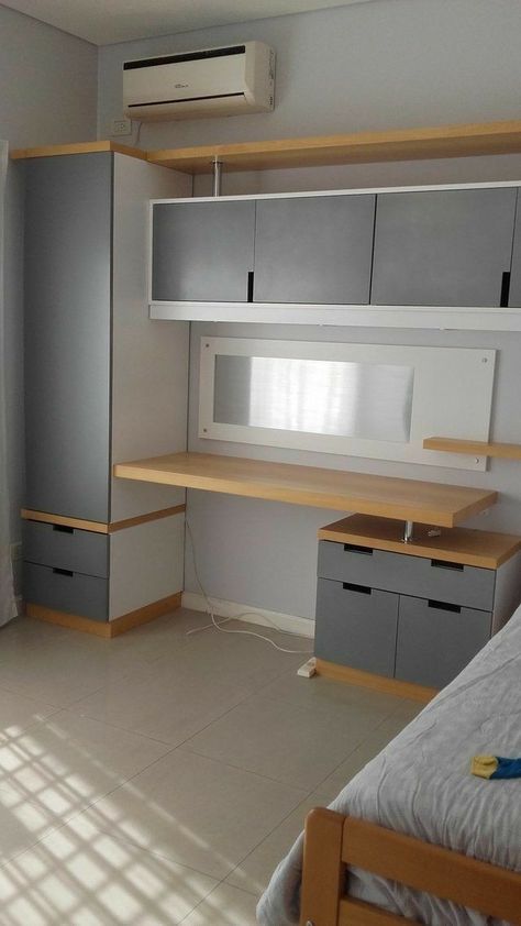 Study Table Designs, Study Room Design, Desain Furnitur Modern, Bedroom Cupboard Designs, Bedroom Closet Design, Wardrobe Design Bedroom, Study Room Decor, Table Designs, Bed Furniture Design