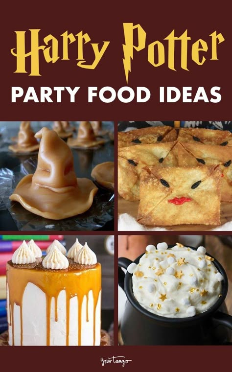 Harry Potter Party Food, Harry Potter Theme Birthday Party, Harry Potter Themed Food, Harry Potter Food Ideas, Harry Potter Recipes, Harry Potter Dinner, Harry Potter Treats, Harry Potter Snacks, Harry Potter Parties Food