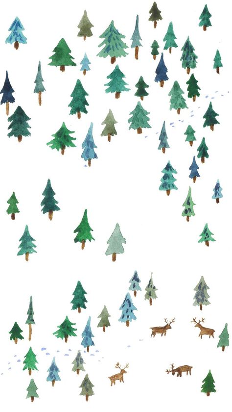 Christmas holiday christmas tree print wallpaper Christmas Forest Illustration, Wallpaper Holiday, Wallpapers Christmas, Tree Wallpaper Iphone, Citate Harry Potter, Wallpaper Natal, Wallpaper Minimal, Christmas Tree Wallpaper, Winter Iphone