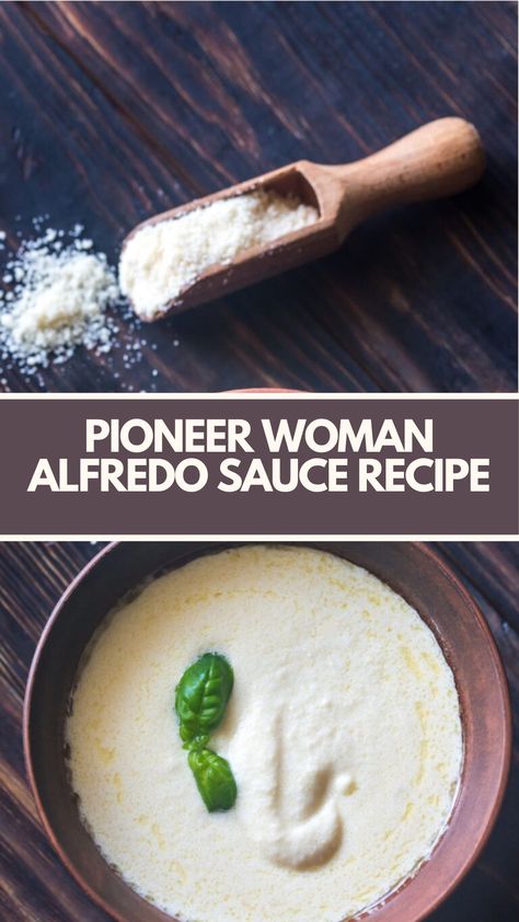 Pioneer Woman Alfredo Sauce is made with heavy cream, butter, freshly grated parmesan cheese, salt, and pepper. This easy Alfredo sauce recipe creates a rich and creamy pasta sauce that takes about 10 minutes to prepare and makes about 2 cups, perfect for serving with 1 pound of pasta. Pioneer Woman Fettuccine Alfredo, Pioneer Woman Alfredo Sauce, Pioneer Woman Alfredo, Alfredo Sauce Recipe With Cream Cheese, Alredo Sauce, Pioneer Kitchen, Easy Alfredo Sauce, Easy Alfredo, Alfredo Sauce Recipe Easy