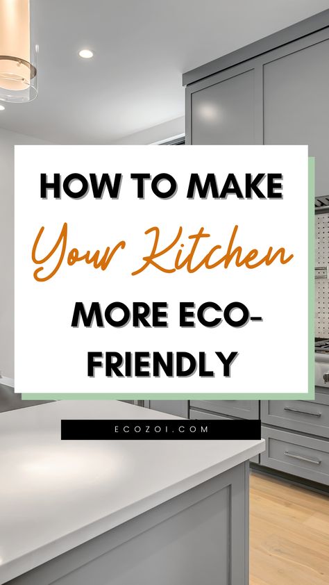 Want a greener home? Green home renovations should start in the kitchen. This article explains how to make your kitchen more eco-friendly. ♻ Step 1: Change your shopping habits Step 2: Update your cookware Step 3: Declutter your kitchen Step 4: Cook energy efficiently Step 5: Invest in an energy-efficient dishwasher. To learn more about this Blog, Click on the link below! 👇 https://ecozoi.com/blogs/blog/how-to-make-your-kitchen-more-eco-friendly #Ecozoi #EcoFriendly #Sustainability #kitchen #ec Plastic Free Kitchen, Eco Kitchen, Home Green, Zero Waste Kitchen, Sustainable Kitchen, Kitchen Containers, Eco Friendly Kitchen, Kitchen Solutions, Kitchen Waste