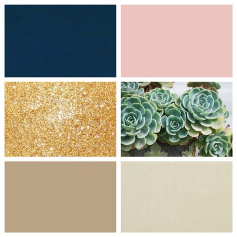 My color scheme. Navy, blush, gold, and nudes ----not the succulent green accents. Bathroom Colors Schemes, Colored Bedding, Basement Colors, Greenery Plants, Gum Leaves, Black Lighting, Blue Dresser, Natural Bedroom, Colors Schemes