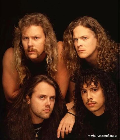 Metallica 1986, Metallica Black Album, Men With Long Hair, Metallica Band, Jason Newsted, Robert Trujillo, Cliff Burton, Kirk Hammett, Band Pictures