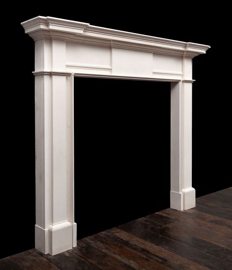 Neoclassical Fireplace, Fireplace Mantel Surrounds, Design Hall, Classic Fireplace, Mantel Surround, Townhouse Interior, Wooden Fireplace, Limestone Fireplace, Birthday Banner Background