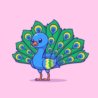 Cute Peacock, Nature Icon, Peacock Drawing, Bird Cartoon, Peacock Pictures, Vector Icons Illustration, Peacock Bird, Animal Nature, Nature Illustration