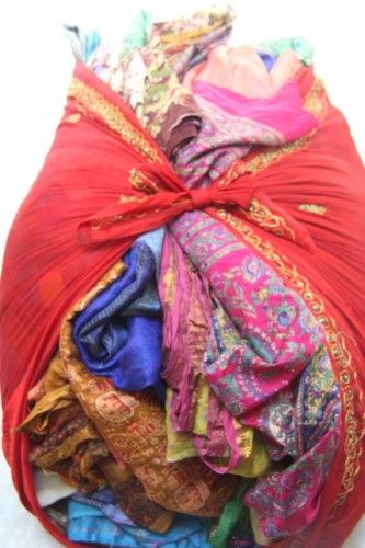 Recycled Used Silk Sari Fabric for Fiber Arts, Saree Fabric in Bulk Silk Sari Dress, Recycled Sari Silk Projects, Duvet Ideas, Repurposed Sweaters, Weaving Rugs, Fiber Art Projects, Sari Ribbon, Crazy Quilting, Sewing Fabrics