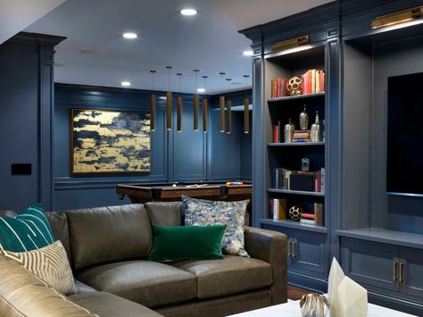 | Ultimate Mancave Best Man Caves, Small Man Cave, Transitional Family Room, Man Cave Bedroom, Chicago Interiors, Man Cave Ideas, Man Cave Design, Karaoke Room, Ultimate Man Cave