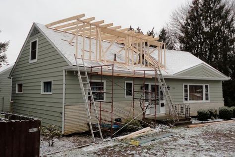 Completed Second Floor Dormer Room Addition Columbus Ohio | SUNCRAFT home remodeling Shed Dormer Addition, Dormer Extension, Dormer Addition, Dormer House, Front Extension, Second Floor Addition, Shed Dormer, Room Addition, Barn Style House Plans