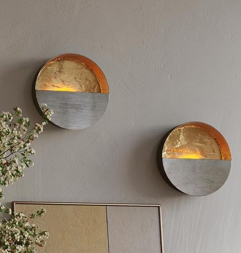 Amazon.com: NativeSkins Eclipse Wall Candle Holder Metal Sconce Decoration - Set of Two, for Living Room, Bathroom, Dining Room : Home & Kitchen Wall Mount Candle Holder, Sconces Dining Room Wall, Powder Room Wall Decor, Wall Light Sconces, Eclipse Design, Wall Candle Holder, Long Hall, Wall Sconces Living Room, Wall Candle