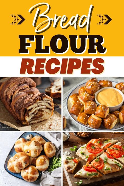 Get ready to enjoy some seriously fluffy baked goods courtesy of these easy bread flour recipes. I'm talking savory buns, bagels, cakes, cookies, and more. Easy Bread Flour Recipes, Bread Flour Recipes, Savory Buns, Bread Flour Recipe, Chewy Bread, Yeast Bread Recipes, Homemade Bagels, No Flour Cookies, Best Bread Recipe