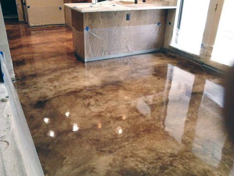 Top 50 Best Concrete Floor Ideas - Smooth Flooring Interior Designs Farm Kitchen Ideas, Concrete Floors Living Room, Concrete Floors Diy, Concrete Floors In House, Acid Stained Concrete Floors, Marble Bathroom Floor, Garage Boden, Metallic Epoxy Floor, Acid Stained Concrete