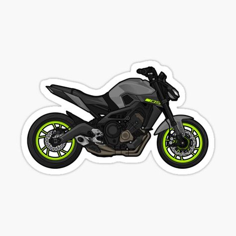 The industry benchmark in hyper naked agile handling, triple cylinder performance, and dark side inspired design. • Millions of unique designs by independent artists. Find your thing. Yamaha Stickers, Racing Boy, Yamaha Mt 09, Mt 15, Motos Yamaha, Moto Yamaha, Racing Stickers, Crotch Rocket, Mt 09