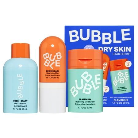 Bubble Skincare 3-Step Hydrating Routine Bundle, for Normal to Dry Skin, Unisex, Set of 3, Clear Bubble Face Care, Bubble Skincare Set, Bubble Moisturizer, Vday Dinner, Olay Skin Care, 2024 List, Back Toning, Bubble Products, Bubble Skincare