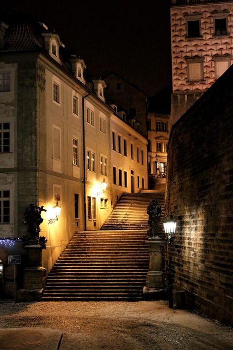 Prague Night Aesthetic, Prague At Night, Prague Aesthetic, Old Town Square, Dark City, Prague Czech Republic, Prague Czech, City Aesthetic, City Streets