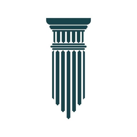 Ancient greek column and roman pillar symbol Roman Ornament Pattern, Ancient Roman Patterns, Greek Mythology Stencil, Ancient Rome Illustration, Greece Column, Greece Scrapbook, Roman Symbols, Ancient Greek Columns, Greek Pillars