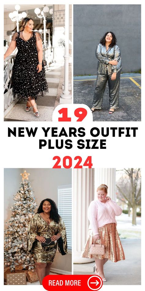 Celebrate the new year in style with our plus size new years outfit parties collection. 2024 offers a range of outfits perfect for a glamorous night out. From sparkling dresses to elegant black ensembles, find your ideal curvy fashion look for any NYE party. Nye Outfit Plus Size, Plus Size New Years Outfit, Nye Outfits Plus Size, Plus Size Holiday Party Outfit, Plus Size Vegas Outfits, Plus Size New Years, Plus Size Holiday Outfits, Plus Size New Years Eve Outfits, New Years Outfits Parties