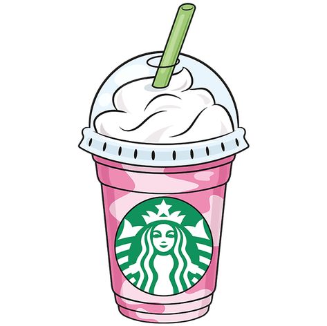 How to Draw a Starbucks Frappuccino - Really Easy Drawing Tutorial Cute Starbucks Drawings, How To Draw Starbucks Cup, Starbucks Art Drawing, Cute Drinks Drawing, How To Draw Drinks, Slushie Drawing, Starbucks Drawing Easy, How To Draw Stickers, Drinks Drawing Easy