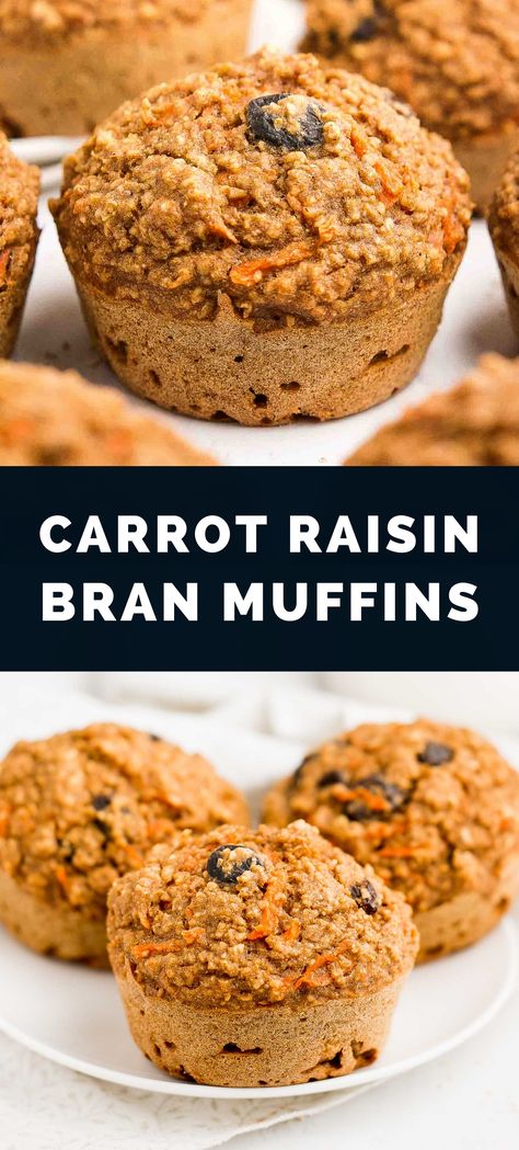 Easy Lunchbox Snacks, Carrot Bran Muffins, Muffins Easy Recipe, Raisin Bran Muffin Recipe, Apple Bran Muffins, Carrot Raisin Muffins, Bran Muffins Healthy, Raisin Bran Muffins, Raisin Muffins