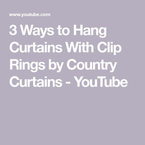 Curtain Clip Rings Ideas, How To Hang Back Tab Curtains With Rings, Curtains With Clip Rings, Ways To Hang Curtains, Swag Curtains, Curtain Rings With Clips, Designer Looks, Tab Curtains, Curtain Clips