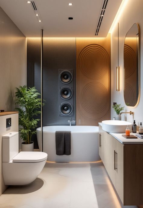 futuristic bathroom ideas Futuristic Bathroom, Agriculture Industry, Acoustic Design, Design And Technology, Leisure Arts, Listen To Music, Music Event, Sound Proofing, Culture Travel