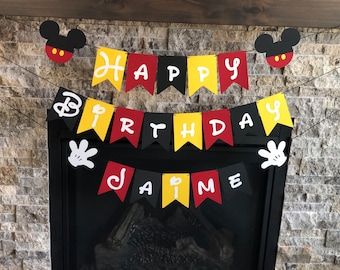 Mickey Mouse BirthdayParty Signs First Birthday | Etsy Mario Birthday Banner, Mickey Mouse Banner, Oh Toodles, Mickey Decorations, Mickey Mouse Clubhouse Birthday, Super Mario Birthday, Mario Birthday, Mickey Birthday, Minnie Birthday