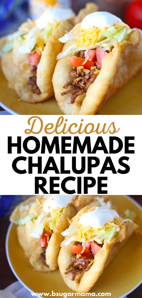 Essen, Thermomix, Mexican Chalupas, Chalupas Recipe, Mexican Chalupas Recipe, Chalupa Recipe, Soft Tacos Recipes, Mexikansk Mat, Homemade Mexican