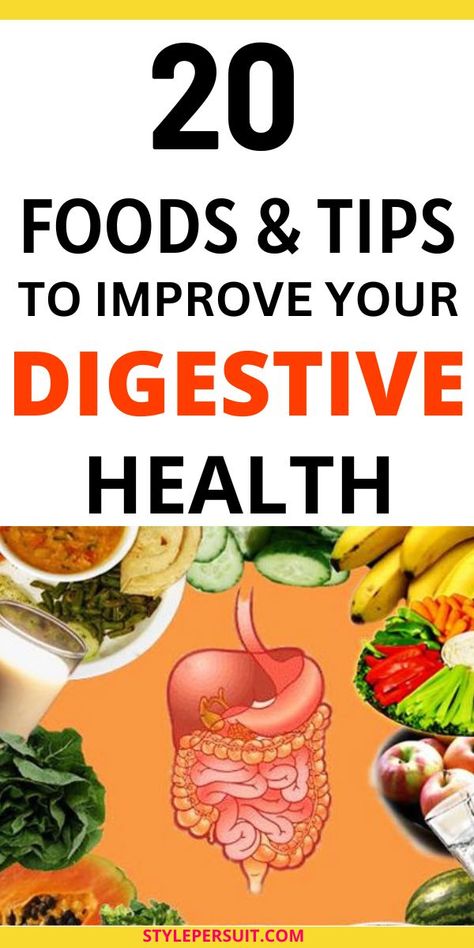 Good digestive health is essential for overall well-being, as it ensures that your body can properly absorb nutrients and eliminate waste. Poor digestive health can lead to various issues like bloating, constipation, and indigestion. Fortunately, there are many ways to improve your digestive health through lifestyle changes and dietary choices. Explorer 20 tips and foods to help you enhance your digestive health. Foods To Aid Digestion, Food For Indigestion, Foods Good For Digestion, Digestion Foods, Upset Tummy, Poor Digestion, Food For Digestion, Digestive Issues, Stomach Issues