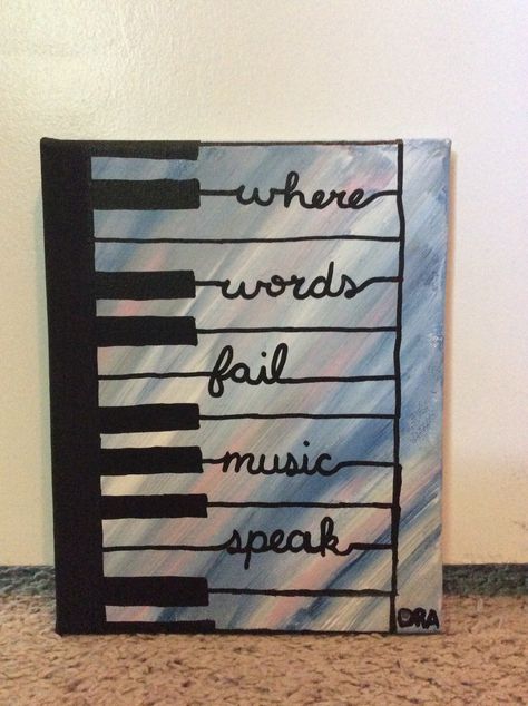 Things To Draw Related To Music, Music Note Painting Ideas, Music Inspiration Art, Microphone Painting Canvases, Music Related Paintings On Canvas, Music Painting Canvas Easy, Musical Canvas Painting, Canvas Music Painting, Word Paintings On Canvas Aesthetic