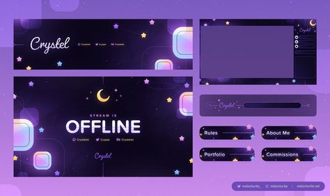 Streamer Layout Design, Twitch Streamer Aesthetic Overlay, Instagram Banner Templates, Graphic Design Banner Ideas, Overlay Ideas, Mẫu Power Point, Twitch Streaming Setup, Stream Design, Twitch Banner