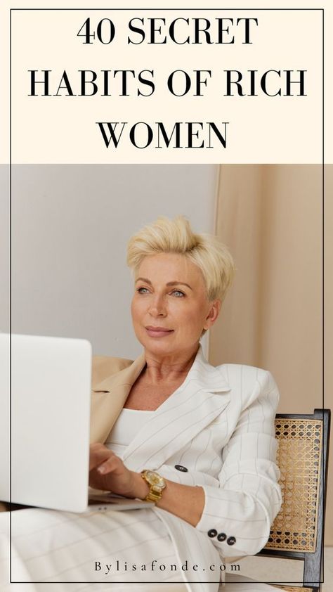 40 secret habits of rich women. How to become a successful woman with these top secret habits. Rich woman luxury lifestyle aesthetic, rich woman lifestyle inspiration, successful women quotes, successful woman wallpaper. #successful #successmindset #success Female Habits, Habits Of Successful Women, Successful Women Quotes, Pumpkin Tattoo, Rich Women Lifestyle, Tattoos Men, Wealthy Women, Vie Motivation, Rich Women