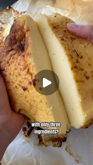 Nutrition Guide on Instagram: "3-INGREDIENT BASQUE CHEESECAKE 🇫🇷👩‍🍳 Recipe below 👇by @kayoukitchen 

The Basque cheesecake is one of the most popular French desserts. And rightfully so, it’s light, filling of flavour and tastes just heavenly. 

And with this recipe, it doesn’t get any simpler! For a small 18cm (7 inch) mould you’ll need:
👉 3 eggs
👉 450g room temperature cream cheese
👉 180g sweetened condensed milk 

1. Whisk eggs until foamy
2. Whisk in cream cheese and condensed milk until fully combined
3. Bake for 20-25 mins at 200C (400F) 

FOLLOW @kayoukitchen for simple and delicious recipes EVERY WEEK 😋

Enjoyyy,
Katja & Youssef 🥰
#basquecheesecake #cheesecake #french #frenchpastry #easybaking" Cream Cheese Condensed Milk Desserts, Bask Cheesecake Recipe, Healthier Cupcakes, Best Basque Cheesecake Recipe, Condensed Milk Cheesecake Recipes, Basque Cheesecake 3 Ingredient, Cheesecake With Condensed Milk, French Cheesecake, Easy Basque Burnt Cheesecake Recipe