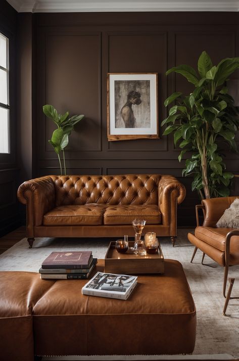 20 Cognac Leather Couch Living Room Ideas: Ultimate Inspiration Guide » Comfy Ideas Camel Color Couch Living Room Ideas, Brown Leather Couch Office, Brown Sitting Room Ideas, Light Leather Couch, Caramel Sofa Living Room Ideas, Living Room Designs Leather Couch, Cognac Living Room, Cognac Couch Living Room Ideas, Cognac Leather Couch Living Rooms