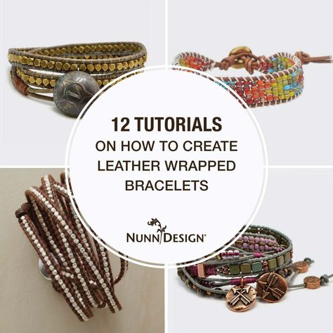 12 Tutorials on How to Create Leather Wrapped Bracelets  YouTube videos for leather wrapped bracelets started popping up in 2010, but the trend for these bracelets still goes on. You know that you still have a popular trend when Sundance Catalogue is offering these beauties for $190.00! I know that I still love this look!  Here are 12 tutorials to teach you how to create these beauties! Varieties of looks with very similar techniques! Leather Wrap Bracelet Tutorial, Leather Bracelet Tutorial, Wrap Bracelet Tutorial, Wrapped Bracelets, Sundance Jewelry Catalog, Sundance Jewelry, Wrap Tutorial, Diy Leather Bracelet, Leather Jewelry Diy