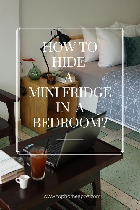 Bedroom Coffee Station Mini Fridge, Mini Fridge Bedside Table, Small Fridge Decor, Mini Fridge Nightstand Diy, Mini Fridge Ikea Hack, Bedroom With Fridge Ideas, Mini Fridge And Microwave In Bedroom, Mini Fridge Nightstand, Mini Fridge In Bedroom Master Suite