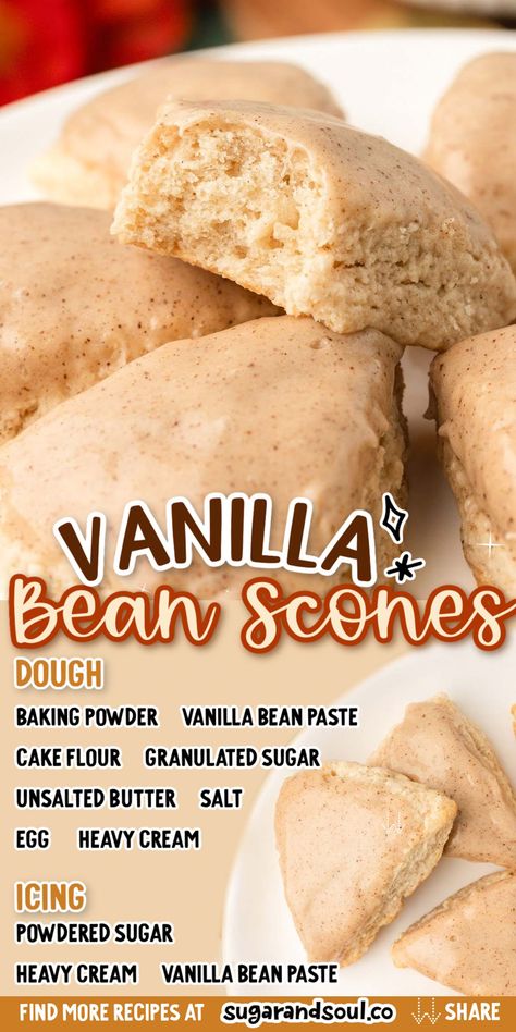 Vanilla Scone, Starbucks Scones, Cake Flour Recipe, Vanilla Bean Scones, Cake Flour Substitute, Mom Breakfast, Starbucks Vanilla, Copycat Starbucks, Copycat Starbucks Recipes