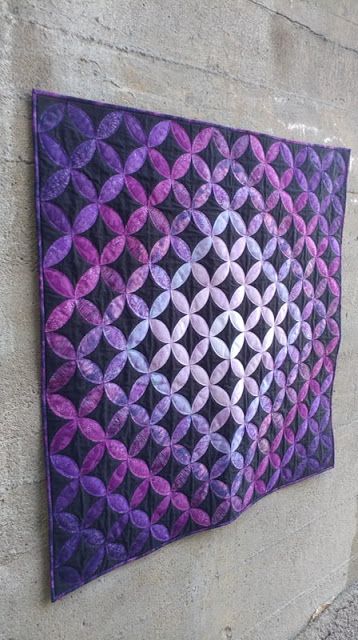 Orange Peel Quilt, Purple Fabrics, Circle Quilt Patterns, Grandmother Quilt, Orange Peels, Circle Quilts, Start Quilting, Purple Quilts, Quilt Square Patterns