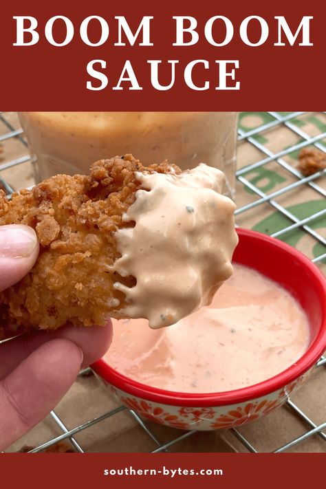 Boom Boom Sauce is a slightly sweet, slightly spicy, and all-around delicious dipping sauce. It takes less than five minutes to prepare and will be an excellent addition to every meal. Boom Boom Sauce Recipe, Boom Sauce Recipe, Spicy Chicken Bites, Boom Sauce, Boom Boom Sauce, Chicken Wing Dip, Creamy Dipping Sauce, Dipping Sauces For Chicken, Spicy Dipping Sauce