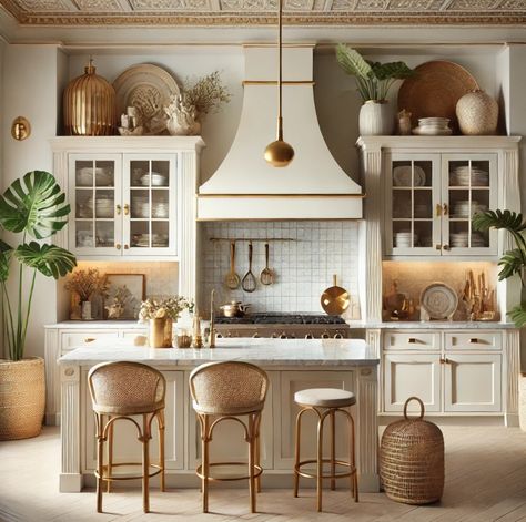 Parisian Kitchen, Modern Parisian, Dream Kitchens Design, Coastal Kitchen, Tropical Houses, Abayas Fashion, Dream Bedroom, Dream Kitchen, House Ideas