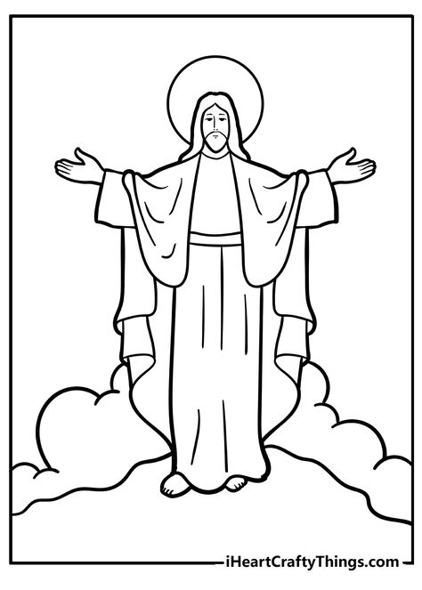 Jesus Coloring Pages (100% Free Printables) Christ Drawing, Jesus Christ Drawing, Paintings Of Christ, Ninjago Coloring Pages, Jesus Crucified, Jesus Coloring Pages, Cat Coloring Book, Art Drawings Sketches Pencil, Printable Coloring Sheets