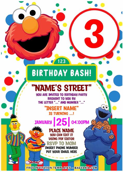 Free Elmo Birthday Invitation, Elmos World Birthday Invitations, Sesame Street 1st Birthday Invitations, Elmo First Birthday Invitations, Sesame Street Invitations Template, Elmo Invitations 2nd Birthday, Elmo Birthday Invitation Template Free, Sesame Street Party Invitations, Sesame Street Birthday Invitations Free