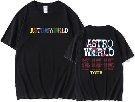 £16.90 Astro World, Travis Scott Astroworld, Style Hip Hop, Hip Hop Streetwear, Vetements T Shirt, Tour Shirt, Fall Jackets, Tour T Shirts, Travis Scott