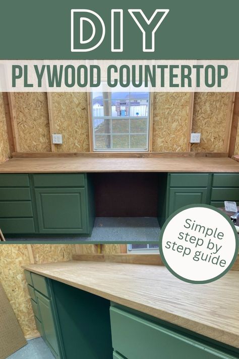 5 Simple Steps to Make Your Own DIY Plywood Countertops Homemade Kitchen Countertops, Build Your Own Countertop, How To Make Countertops, Alternative Kitchen Countertops, Diy Kitchen Island Countertop, Plywood Kitchen Countertops, Camper Countertop Redo, Homemade Countertops, Diy Wooden Countertops