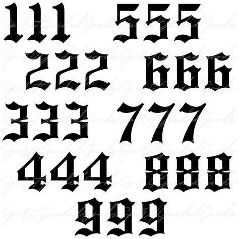 38 Number Design, 777 Tattoo Font, Angel Number Fonts, Y2k Numbers, Chicano Number Fonts, 111 Font, Number Fonts Design, Number Two Design, Chicano Numbers