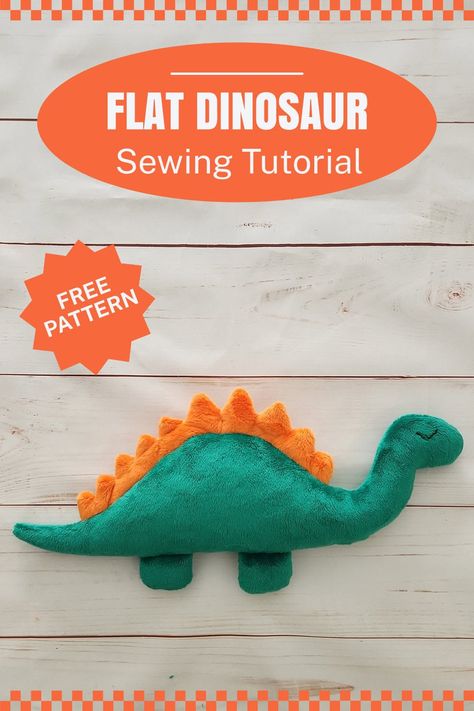 Free Stuffy Patterns Sewing, Dinosaur Plush Pattern Free, Dinosaur Sewing Pattern, Stuffie Pattern, Dinosaur Sewing, Dinosaur Plushie, Plush Sewing, Sewing Machine Instructions, Free Pdf Sewing Patterns