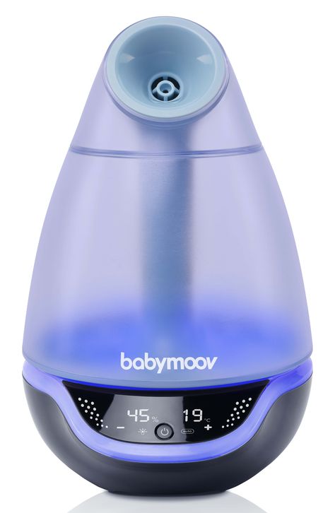 Keep your little one calm at night with this easy-to-use and programmable humidifier that has an automatic shutoff so you don't have to worry about disturbing baby while they're asleep. Adjustable humidity rate, an optional nightlight (7 colored lights to choose from) and an essential oils diffuser make this humidifier stand out among the best. Style Name:Babymoov Hygro Humidifier. Style Number: 5357436. Available in stores. Baby Humidifier, Care Package Baby, Essential Oils Diffuser, Colored Lights, Baby Gadgets, Baby Shower Gifts For Boys, Nursery Baby Room, Girl Decor, Baby Nursery Decor