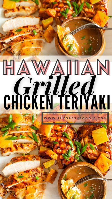 Hawaii Chicken, Teriyaki Chicken Marinade, Hawaiian Grilled Chicken, Teriyaki Pineapple Chicken, Monday Meals, Grilled Pineapple Chicken, Hawaiian Chicken Recipes, Camp Recipes, Pineapple Chicken Recipes