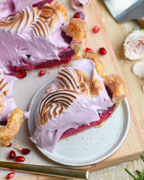 Cranberry Meringue, Cranberry Meringue Pie, Cranberry Curd, Pure Cranberry Juice, All Butter Pie Crust, Blueberry Powder, Italian Meringue, Berry Pie, Butter Pie