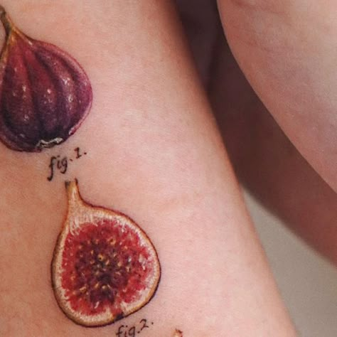 Seulki Park on Instagram: "fig.1 fig.2 fig.3 (each size 1inch🔍 @abii_tattoo @vismstudio 📧 abii@vismstudio.com #botanicaltattoo #figtattoo #fruittattoo #berrytattoo #latattoo #latattooartist #losangelestattoo #fig #microtattoo" Fig 1 Fig 2 Tattoo, Fig Tattoo Sylvia Plath, Fig Tree Tattoo, Fig Tattoo, Fish Bone Tattoo, Fig Art, Traditional Tattoo Flash Art, Fruit Tattoo, Father Tattoos