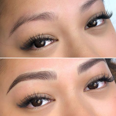 Lashes And Eyebrows, Mircoblading Eyebrows, Tattoo Eyebrows, Ombre Eyebrows, Bentuk Alis, Eyebrow Embroidery, Sparse Eyebrows, Eyebrow Design, Brow Tattoo